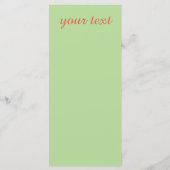 Teach-Peace Weihnachtsessen Party Menükarte (Rückseite)