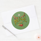 Teach-Peace-Weihnachtsgeschenk Runder Aufkleber (Umschlag)