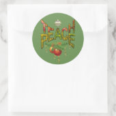 Teach-Peace-Weihnachtsgeschenk Runder Aufkleber (Tasche)