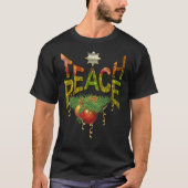 Teach-Peace-Weihnachtsgeschenk T-Shirt (Vorderseite)