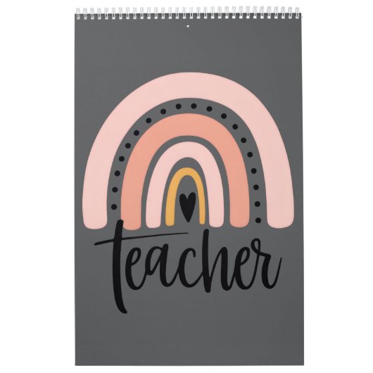 Teach Teacher Love Inspire Gift Rainbow  Kalender (Titelbild)