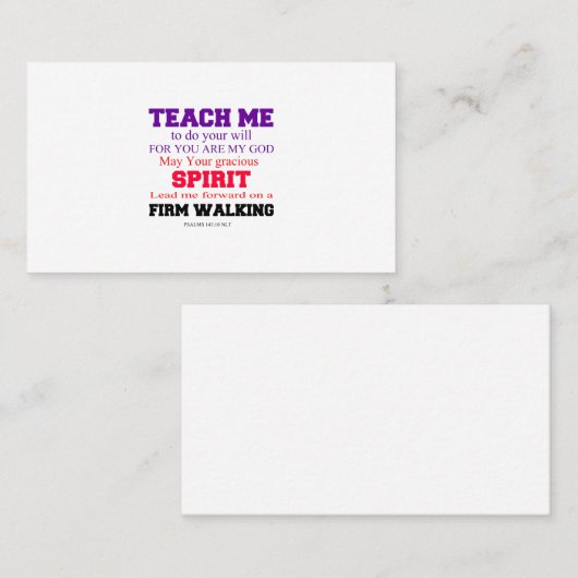 TEACHE VISITENKARTE (Vorne/Hinten)