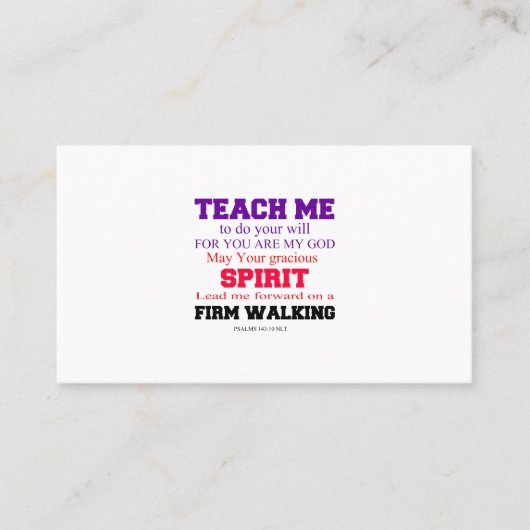 TEACHE VISITENKARTE (Vorderseite)