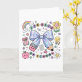 Teacher 100 Days of School Greeting Card Karte (Gelbe Blume)