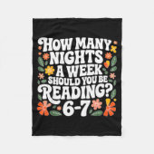 Teacher 67 How Many Nights A Week Should You Be Re Fleecedecke (Vorderseite)