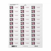 Teacher Address Label - Zebra Print (Vorne)