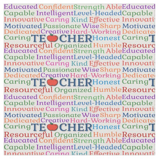 Teacher Adjectives  Stoff (Nahaufnahme)