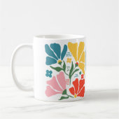 Teacher Affirmation Geschenk, Abstrakter Blumenleh Kaffeetasse (Links)