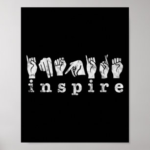 Teacher American Sign Language Deaf Awareness Vint Poster