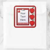 Teacher Äpfel mit benutzerdefinierter Aufkleber (Tasche)