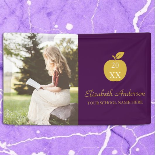 Teacher Apple Graduation Banner