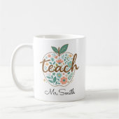 Teacher Apple Mug – Classic Red Apple Kaffeetasse (Links)