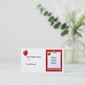 Teacher Apples Zwischenablage Visitenkarte (Stehend Vorderseite)