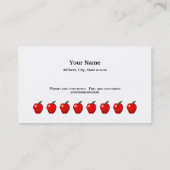 Teacher Apples Zwischenablage Visitenkarte (Rückseite)