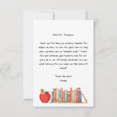Teacher Appreciation Best Teacher Red Apple Books Dankeskarte (Vorderseite)