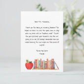 Teacher Appreciation Best Teacher Red Apple Books Dankeskarte (Stehend Vorderseite)