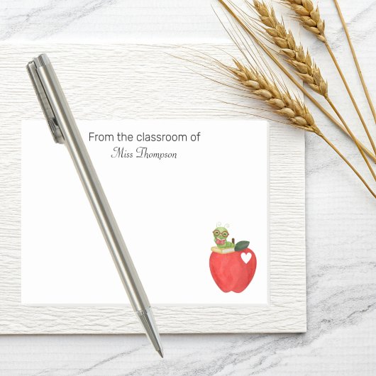 Teacher Appreciation Classroom Red Apple Custom Post-it Klebezettel