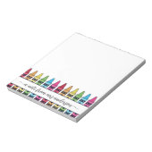 Teacher Appreciation colorful Crayon Notepad Notizblock (Rotiert)