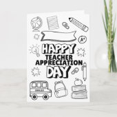 Teacher Appreciation Fill In The Blank Card Karte (Vorderseite)