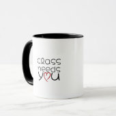 Teacher Appreciation Gift Heart Frame Tasse (Vorderseite Links)
