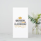 Teacher Appreciation Gift – Queen of the Classroom Dankeskarte (Stehend Vorderseite)