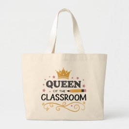 Teacher Appreciation Gift – Queen of the Classroom Jumbo Stoffbeutel
