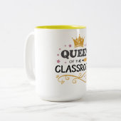 Teacher Appreciation Gift – Queen of the Classroom Zweifarbige Tasse (Vorderseite Links)