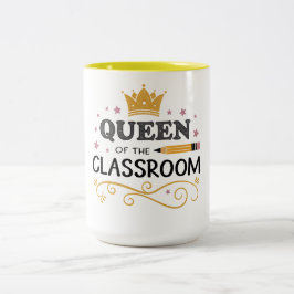 Teacher Appreciation Gift – Queen of the Classroom Zweifarbige Tasse