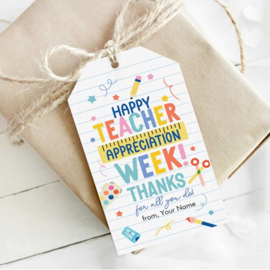 Teacher Appreciation Gift Tag Geschenkanhänger