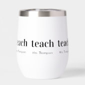Teacher Appreciation Name Modern Teacher Gift (Rückseite)
