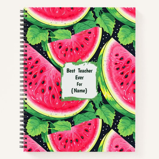 Teacher Appreciation Personalized Watermelon  Notizblock (Vorderseite)