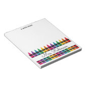 Teacher Appreciation Rainbow Crayon Notizblock (angewinkelt)