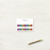 Teacher Appreciation Rainbow Crayon  Post-it Klebezettel (Auf Schreibtisch)