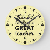 Teacher Appreciation Runde Wanduhr (Vorderseite)