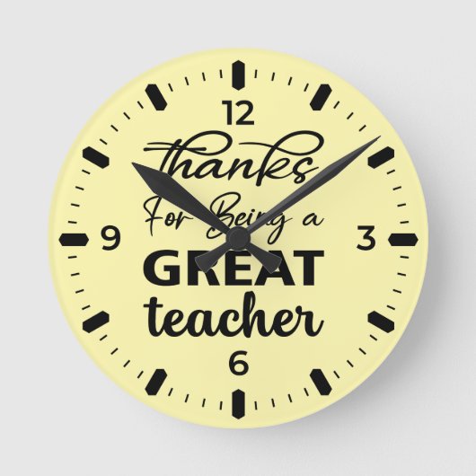 Teacher Appreciation Runde Wanduhr (Vorderseite)