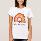 Teacher Appreciation T-Shirt – Crayon Rainbow Name (Vorderseite)