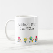 Teacher Appreciation Teach Inspire Repeat Custom Kaffeetasse (Links)