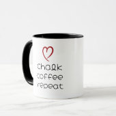 Teacher Appreciation Week Heart Frame Design Tasse (Vorderseite Links)