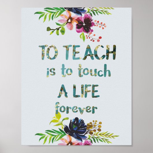 Teacher Apprecive Week Teacher Quote Typografie Poster (Vorne)