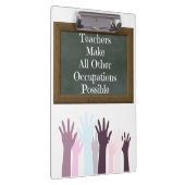 Teacher Appreption Quote Students Chalkboard Klemmbrett (Rechts)