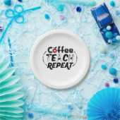 Teacher Art Coffee Teach Wiederholung Pappteller (Party)