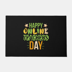 Teacher Art Happy Online Teacher Day Fußmatte