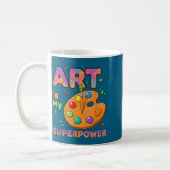 Teacher - Art Is My Superwer Art Teacher Drawing P Kaffeetasse (Links)