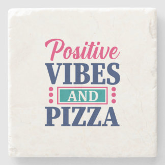 Teacher Art positive Vibes und Pizza Steinuntersetzer