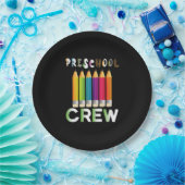 Teacher Art Preschool Crew Teacher Pappteller (Party)