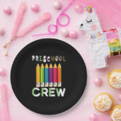Teacher Art Preschool Crew Teacher Pappteller (Party)