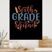 Teacher Art Sixth Grad Squad Poster (Küche)