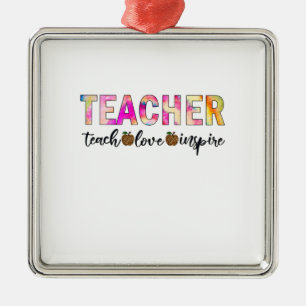 Teacher Art Teach Liebe Inspiriert Ornament Aus Metall