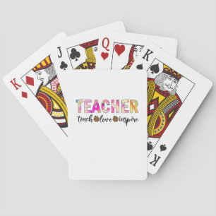Teacher Art Teach Liebe Inspiriert Spielkarten