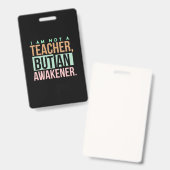 Teacher Art Teacher An Awakener Ausweis (Vorder- & Rückseite)